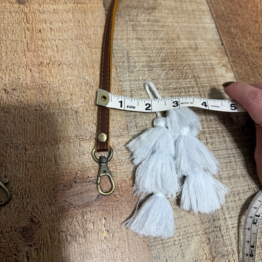 Brown Leather Crossbody Replacement Strap And Whi… - image 3